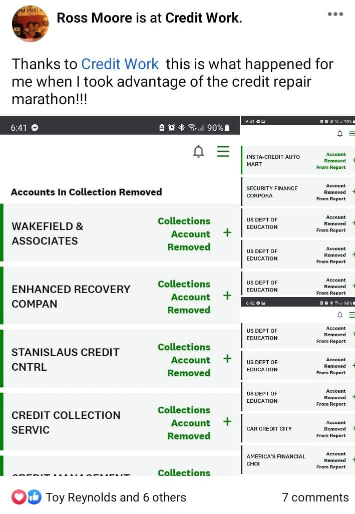 Credit Work client review